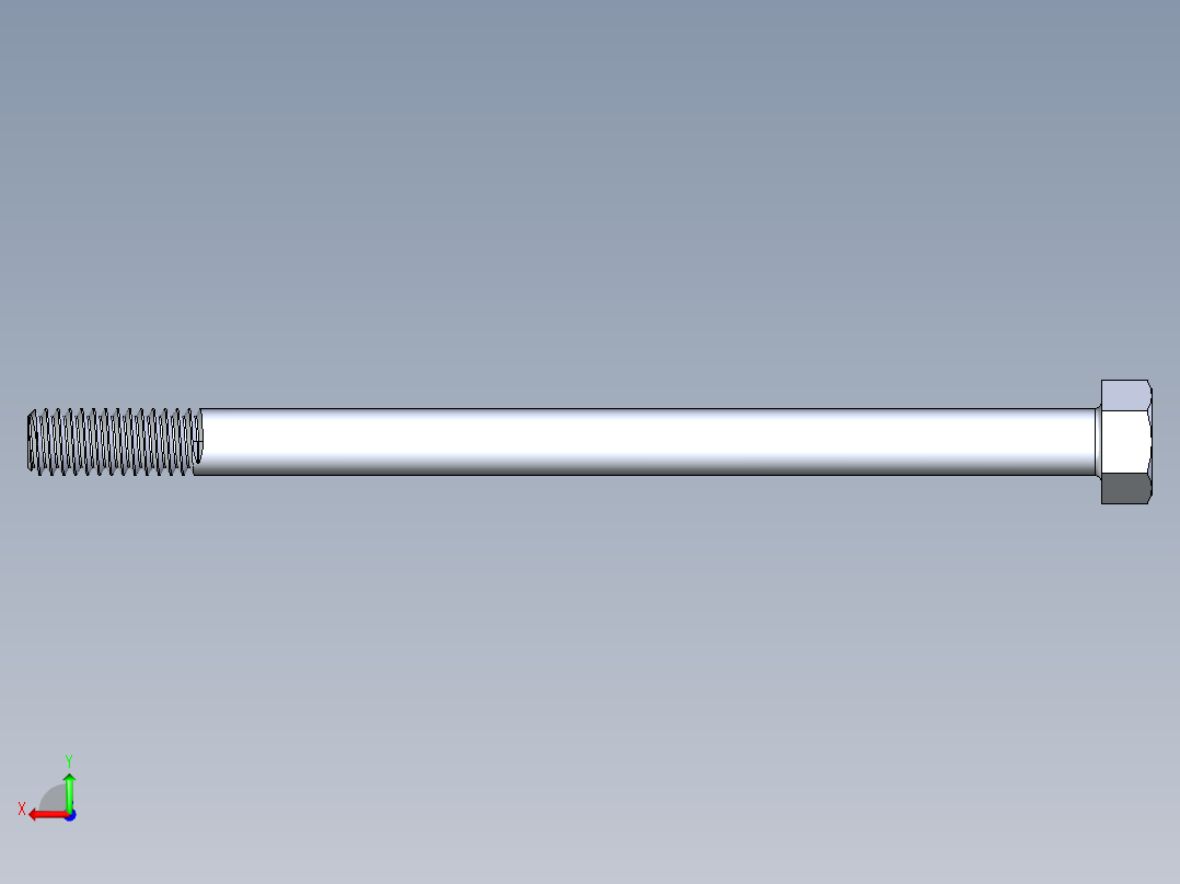 UNC 六角螺栓-Hex Bolt 0.3125-18 x 5后视图