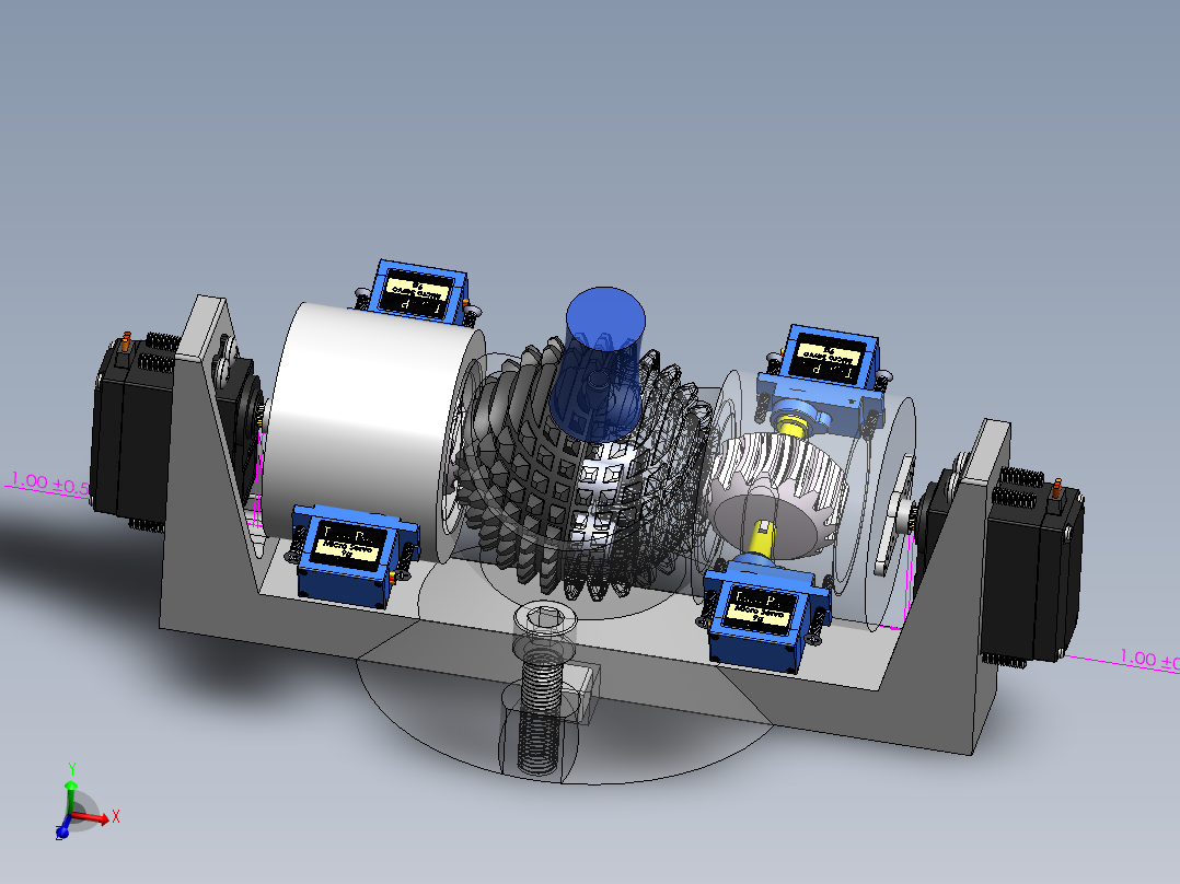 球形齿轮球面齿轮机构3D图纸 Solidworks设计