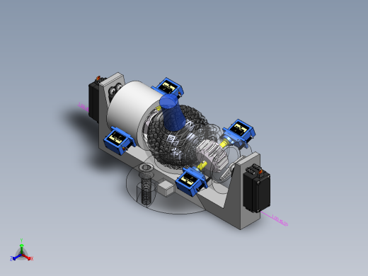 球形齿轮球面齿轮机构3D图纸 Solidworks设计正等轴测缩略图