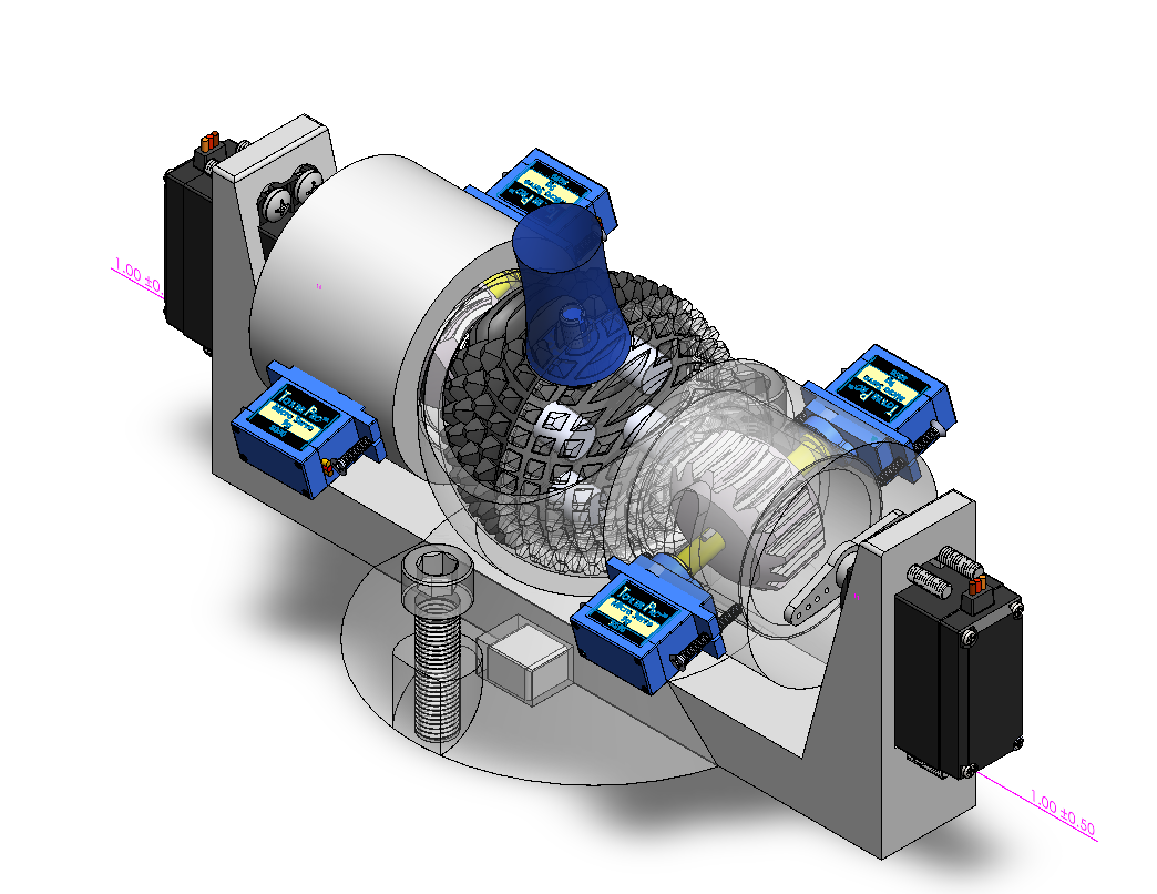 球形齿轮球面齿轮机构3D图纸 Solidworks设计