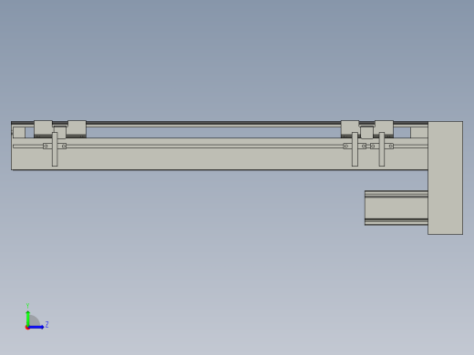 直线模组LHA6-S350-D-100W(16丝杆)设计图纸左视缩略图