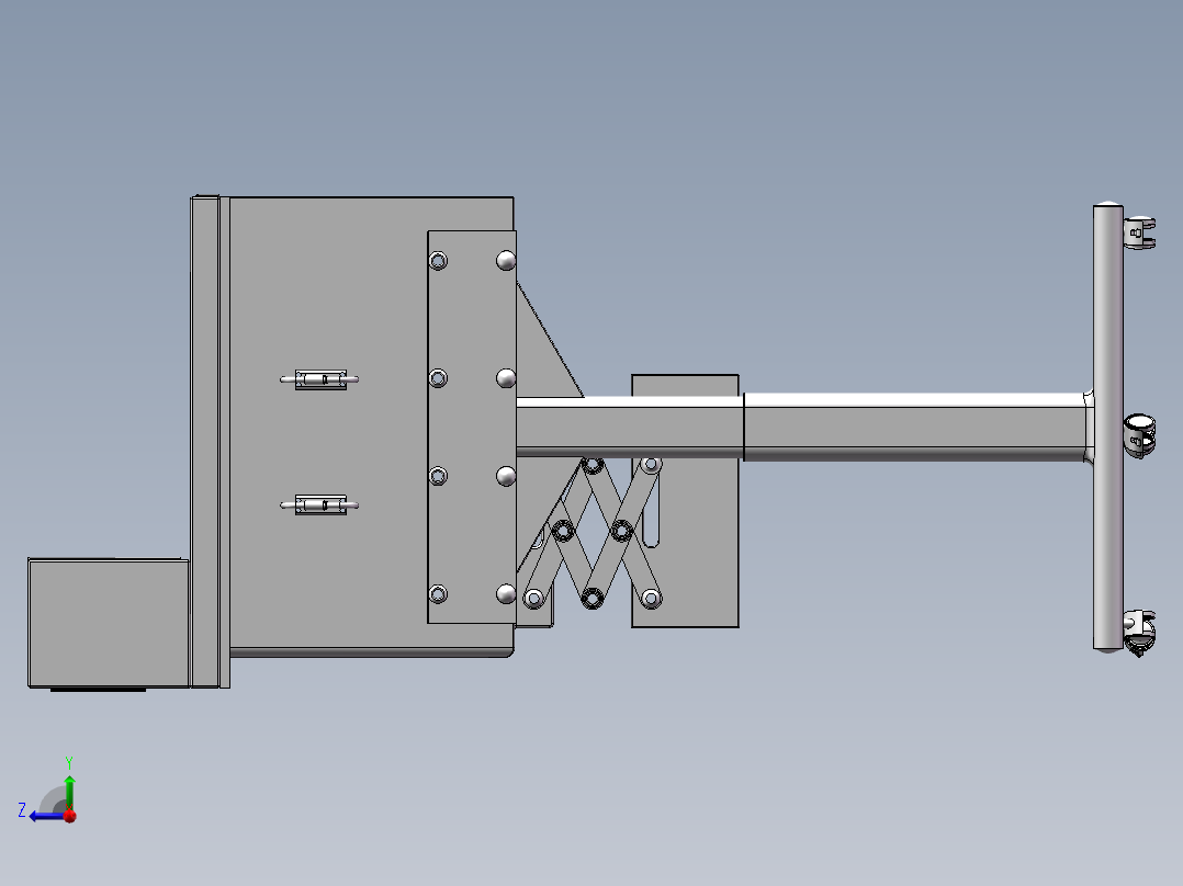 学生课桌右视图