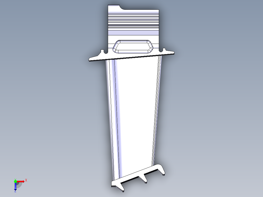 涡轮 叶片 涡扇 (32)俯视图