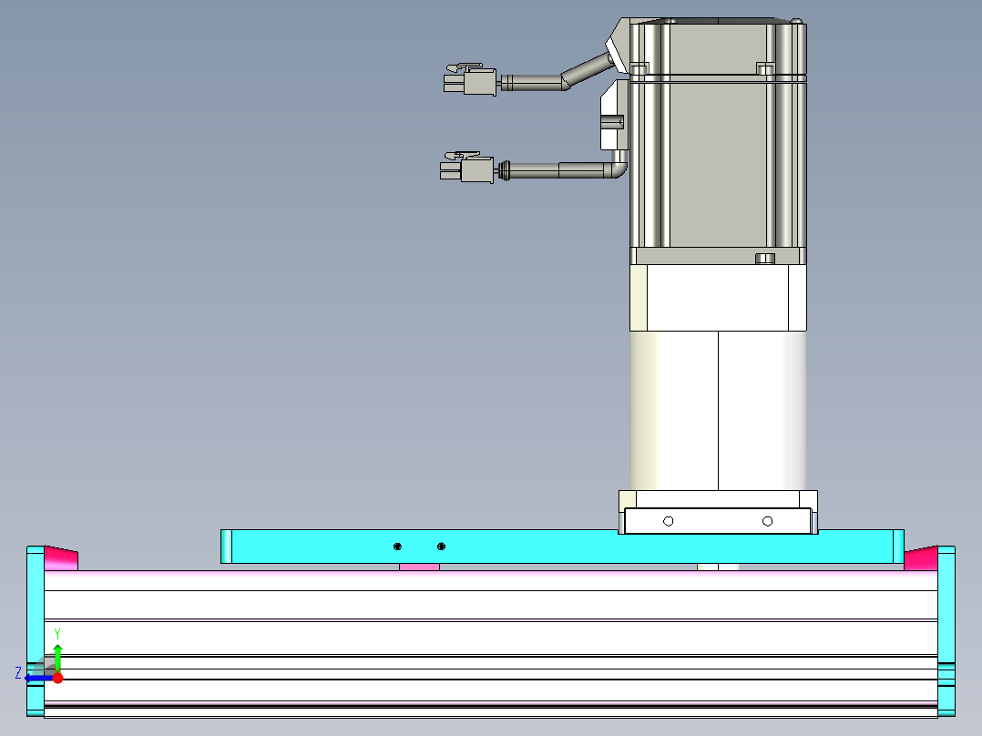东锦齿条传动DH175G-L167-S50-BU-减速机+750W右视图