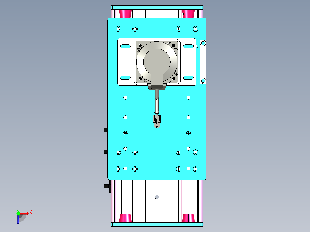 东锦齿条传动DH175G-L167-S50-BU-减速机+750W俯视图