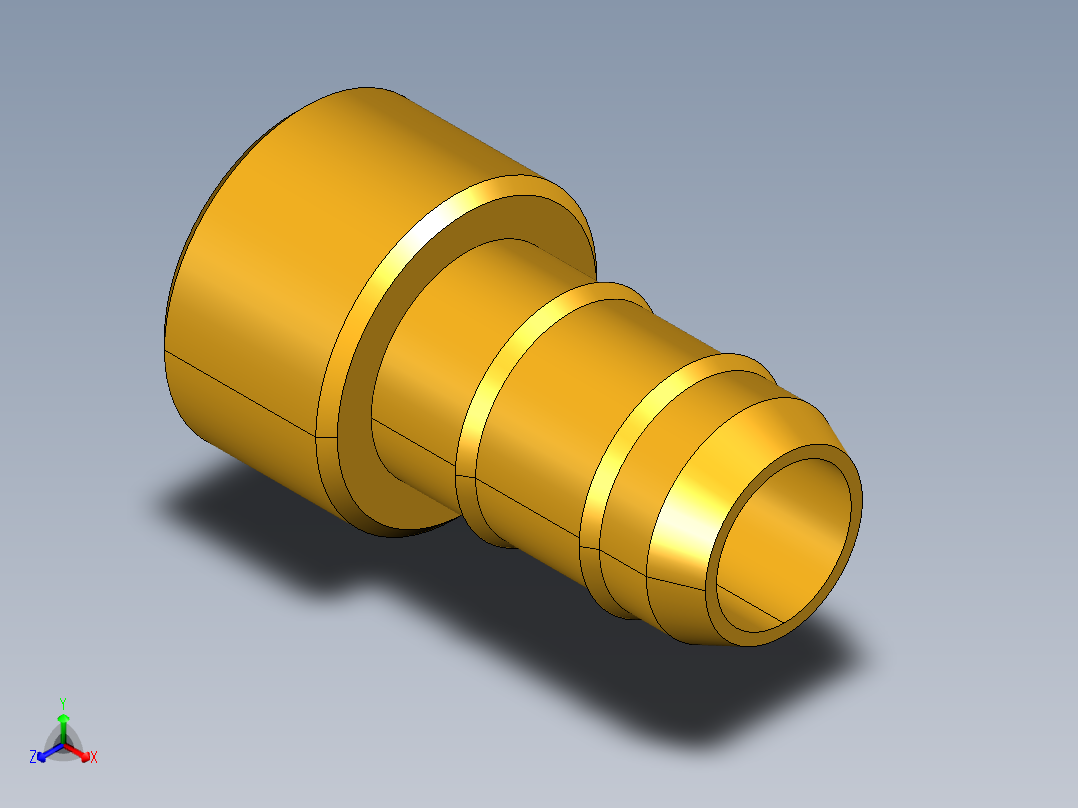 工业通用螺蚊管倒齿式工业硬管接头Plug 20-6主视图