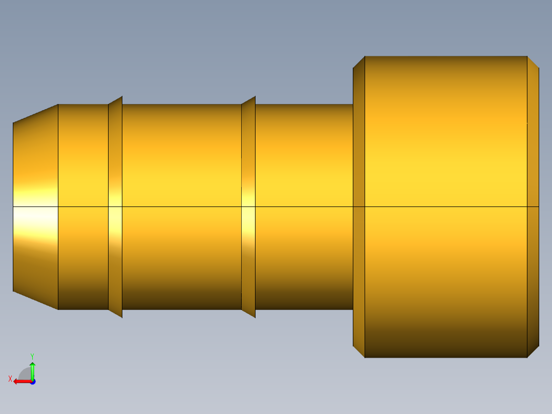 工业通用螺蚊管倒齿式工业硬管接头Plug 20-6后视图