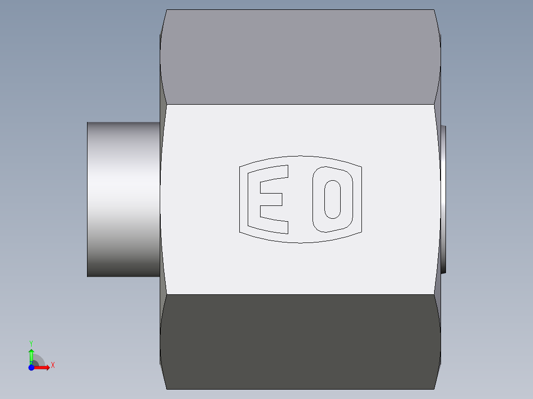 卡套式工业通用硬管接头EO_Blanking_plug_with_nut_for_cones_VKAM08LCF前视图