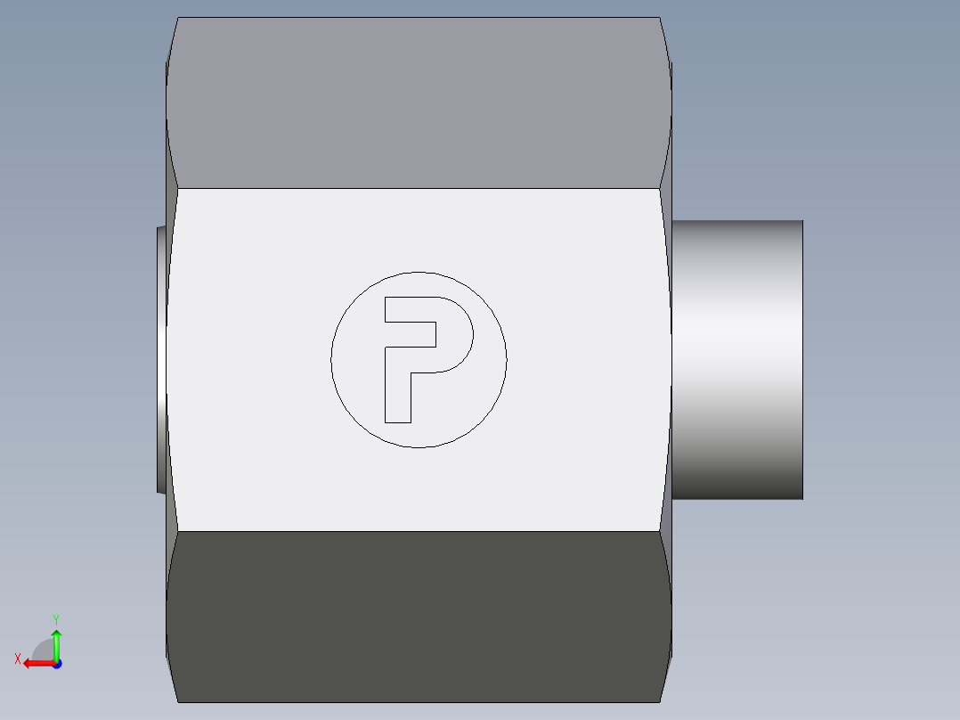 卡套式工业通用硬管接头EO_Blanking_plug_with_nut_for_cones_VKAM08LCF后视图
