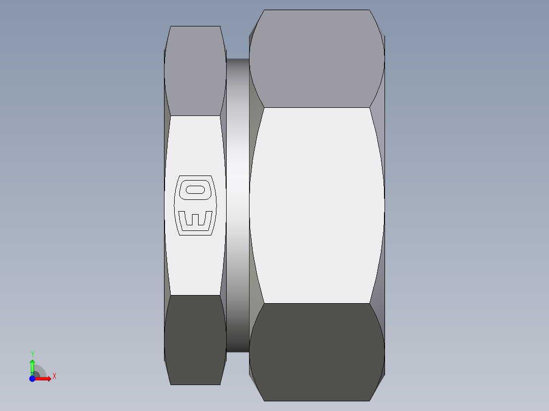 卡套式工业通用硬管接头EO_Blanking_plug_for_tube_ends_ROV42L71前视图