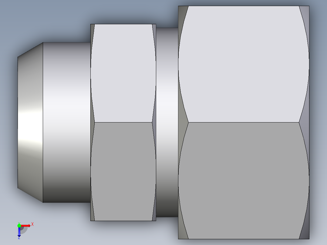 卡套式工业通用硬管接头EO_Weld_connector_AS18ZL71俯视图