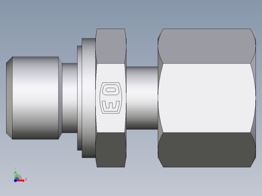卡套式工业通用硬管接头EO_Standpipe_connector_EVGE10LREDCF前视缩略图