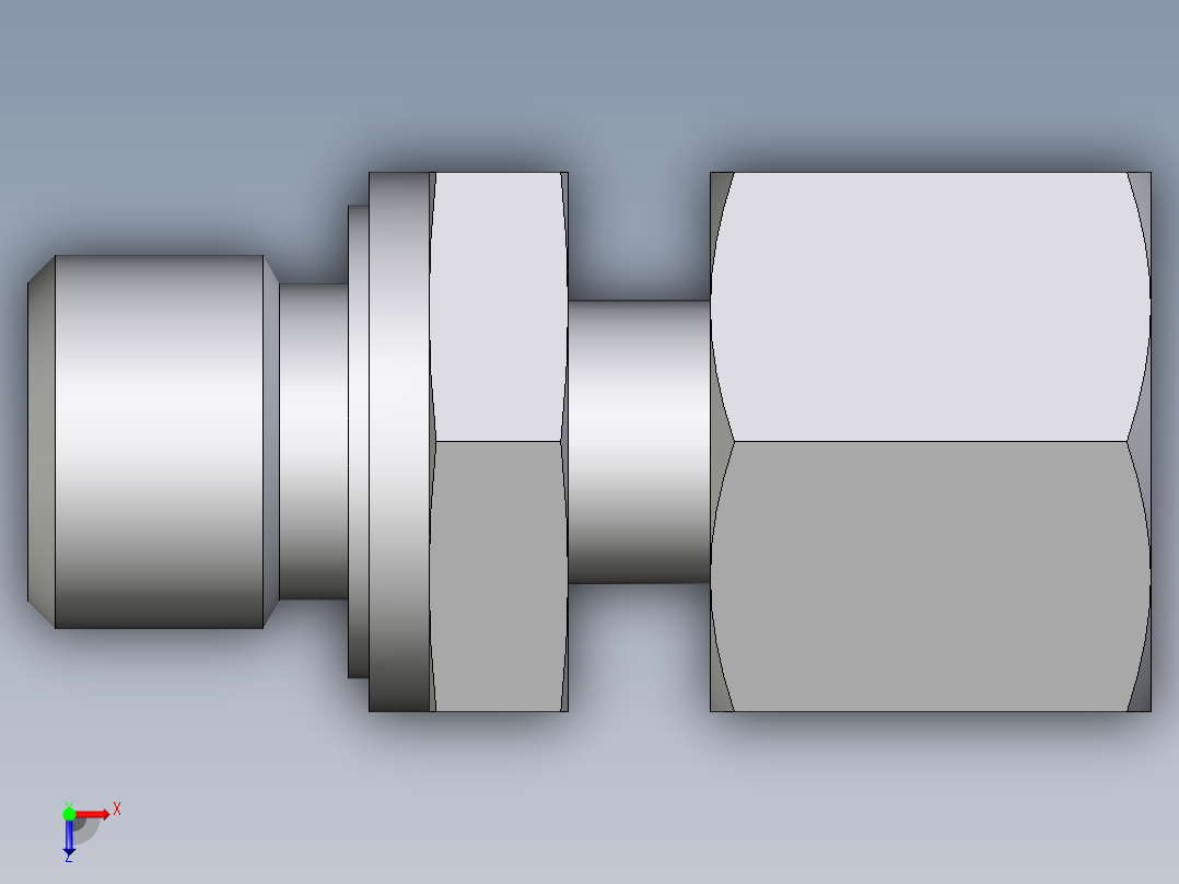 卡套式工业通用硬管接头EO_Standpipe_connector_EVGE10LREDCF俯视图