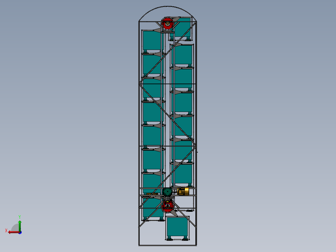 车辆提升机、汽车电梯、立体车库后视图