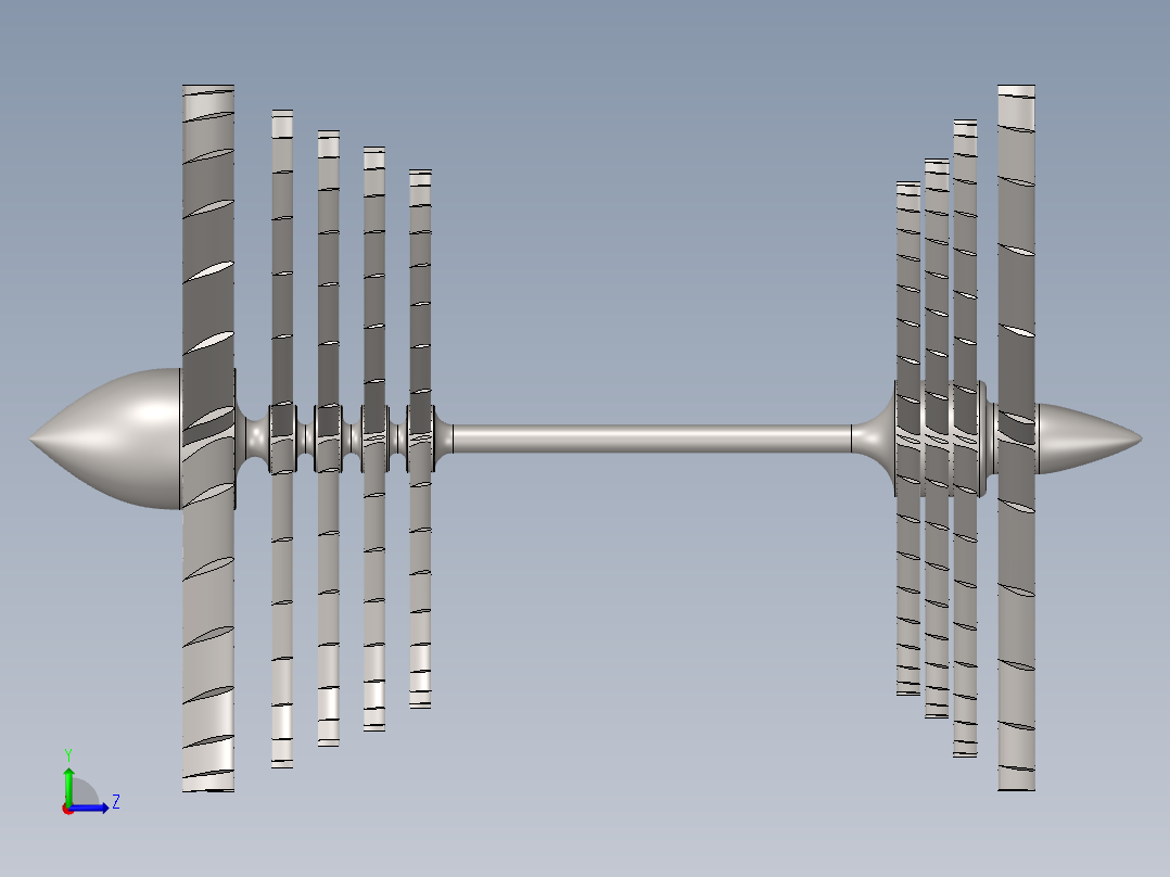 涡轮 叶片 涡扇 (37)左视图