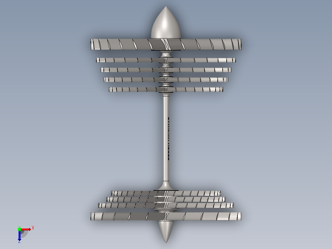 涡轮 叶片 涡扇 (37)俯视图