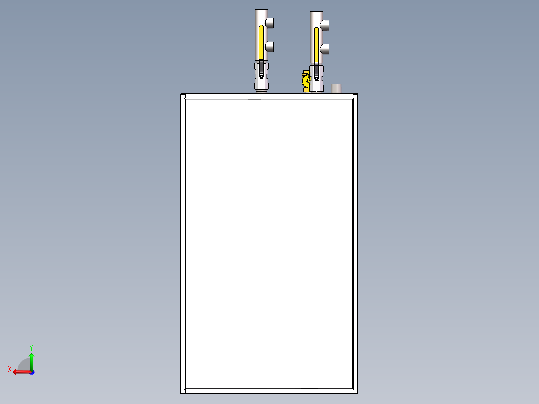 卧式油温加热器后视图