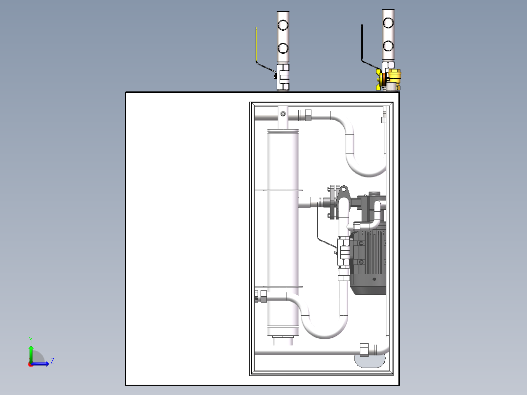 卧式油温加热器左视图