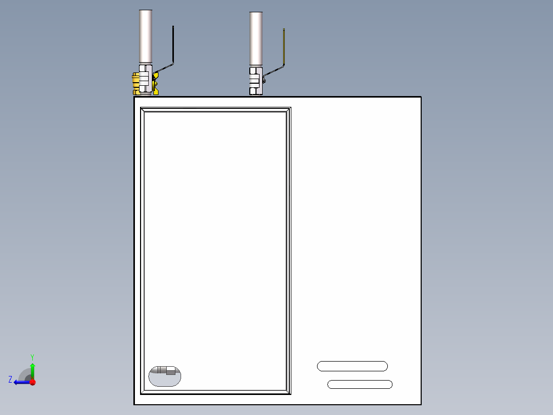 卧式油温加热器右视图