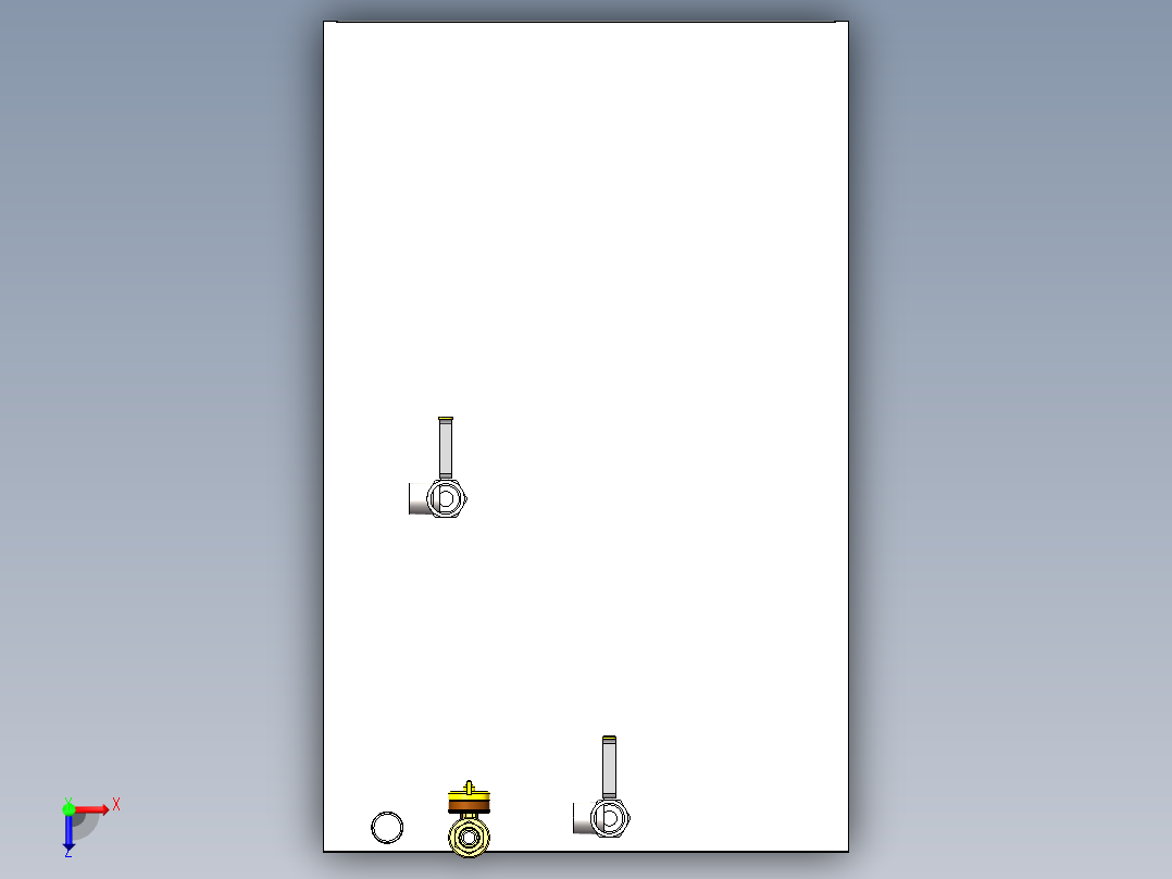 卧式油温加热器俯视图