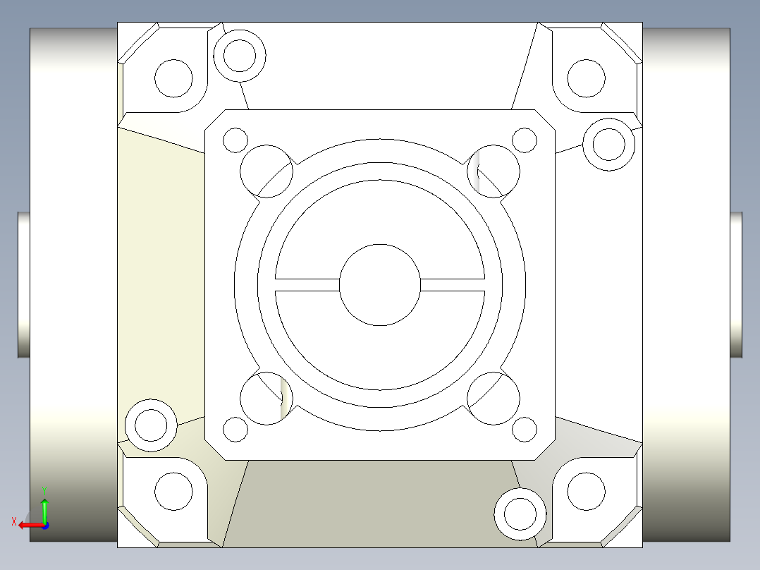 换向器PW90双孔 PGH90-L2 14-50-70-M5后视图