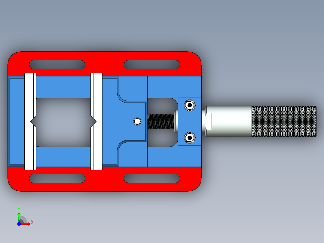 夹紧虎钳前视图