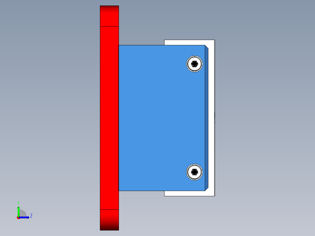 夹紧虎钳左视图