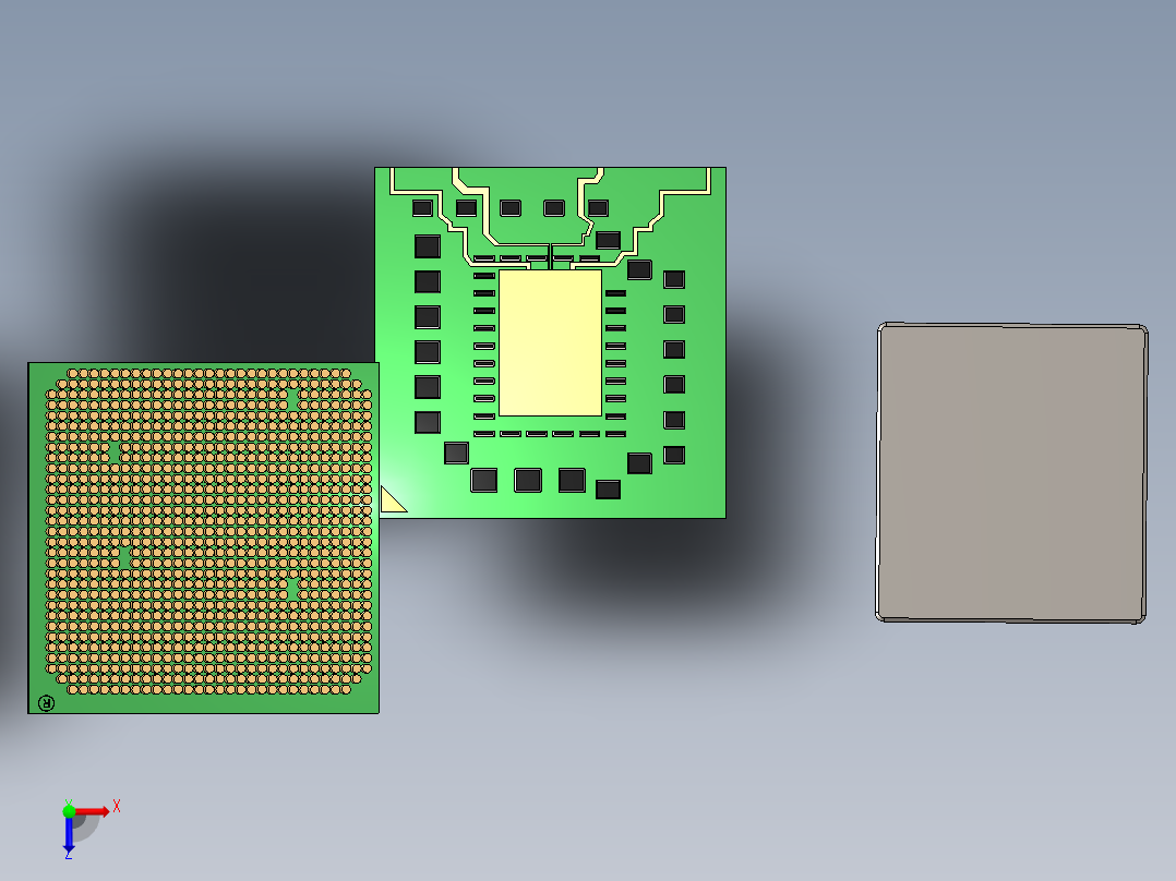 CPU中央处理器2俯视图