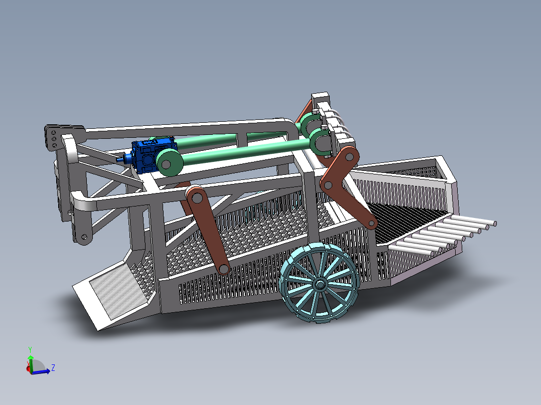 振筛式花生收割机