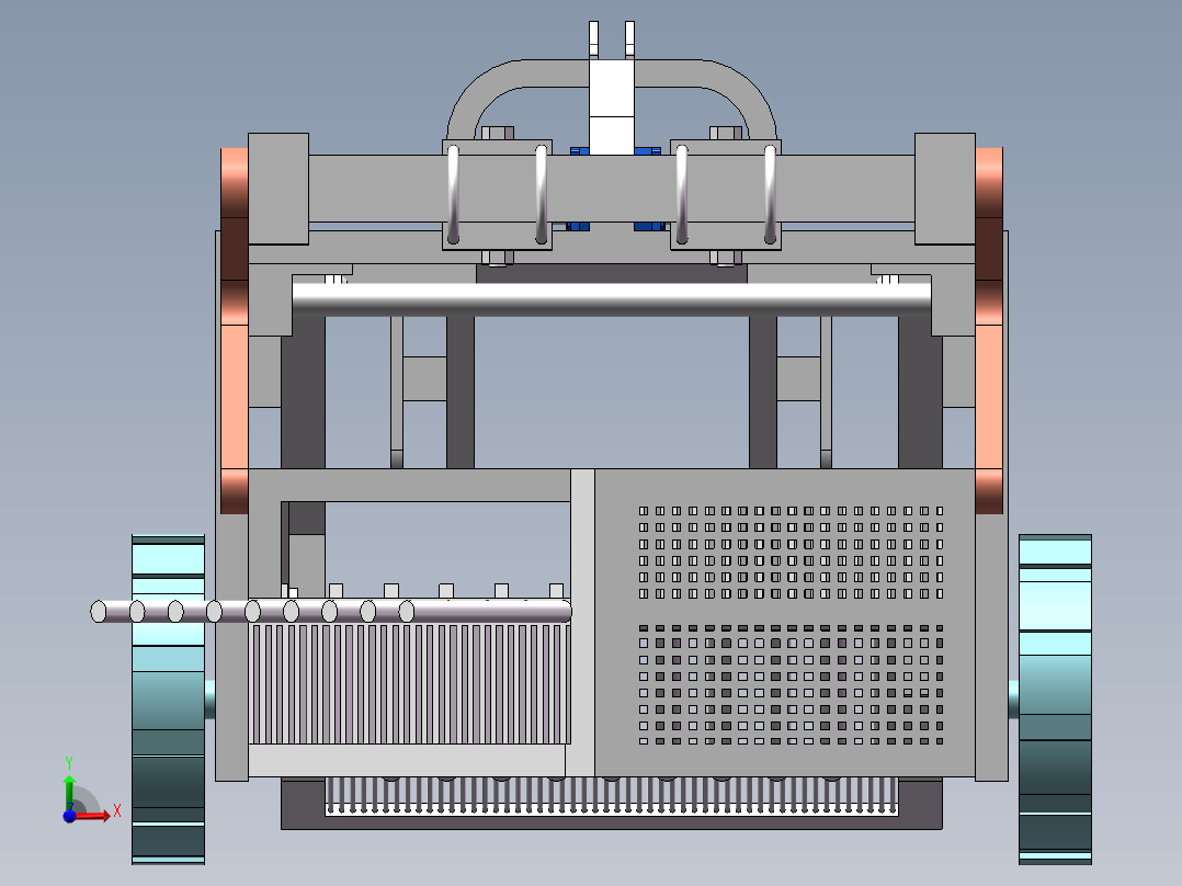 振筛式花生收割机前视图