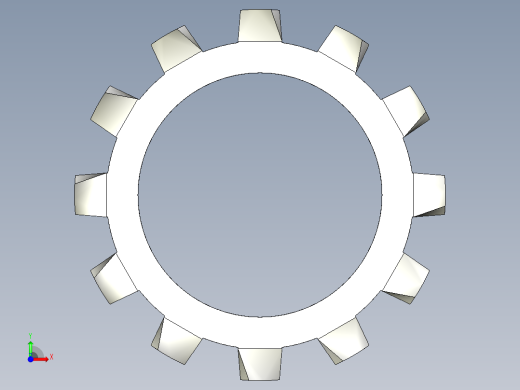 垫圈 外牙锁 公制-EXTERNAL TOOTH LOCK WASHER for M24 SCREW.IGS前视缩略图