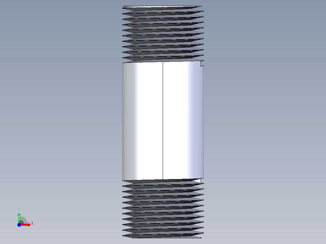 聚氯乙烯配件33-Sch80_Nipple_MPTxMPT_861-106_0.75in x 3in前视图