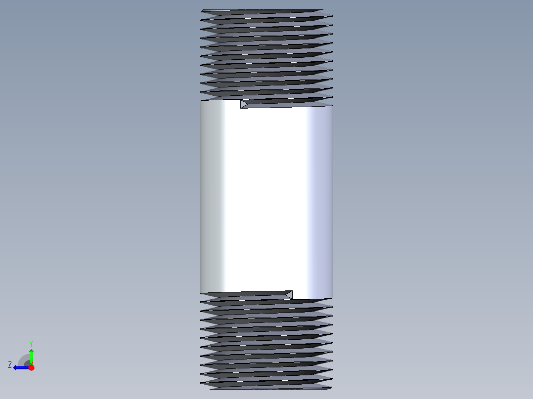 聚氯乙烯配件33-Sch80_Nipple_MPTxMPT_861-106_0.75in x 3in右视图