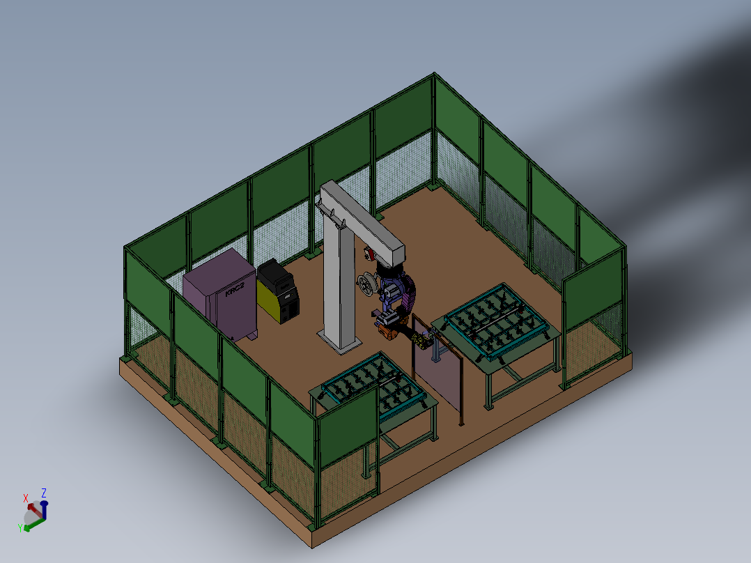 配电柜机器人焊接工作站sw20可编辑