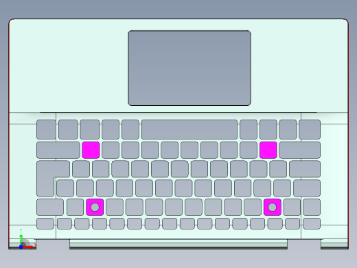 键盘外壳铣TP-高光C角加外形C角程序模型前视缩略图