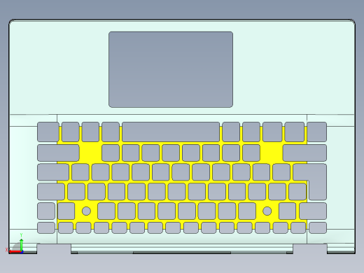 键盘外壳铣TP-高光C角加外形C角程序模型后视缩略图
