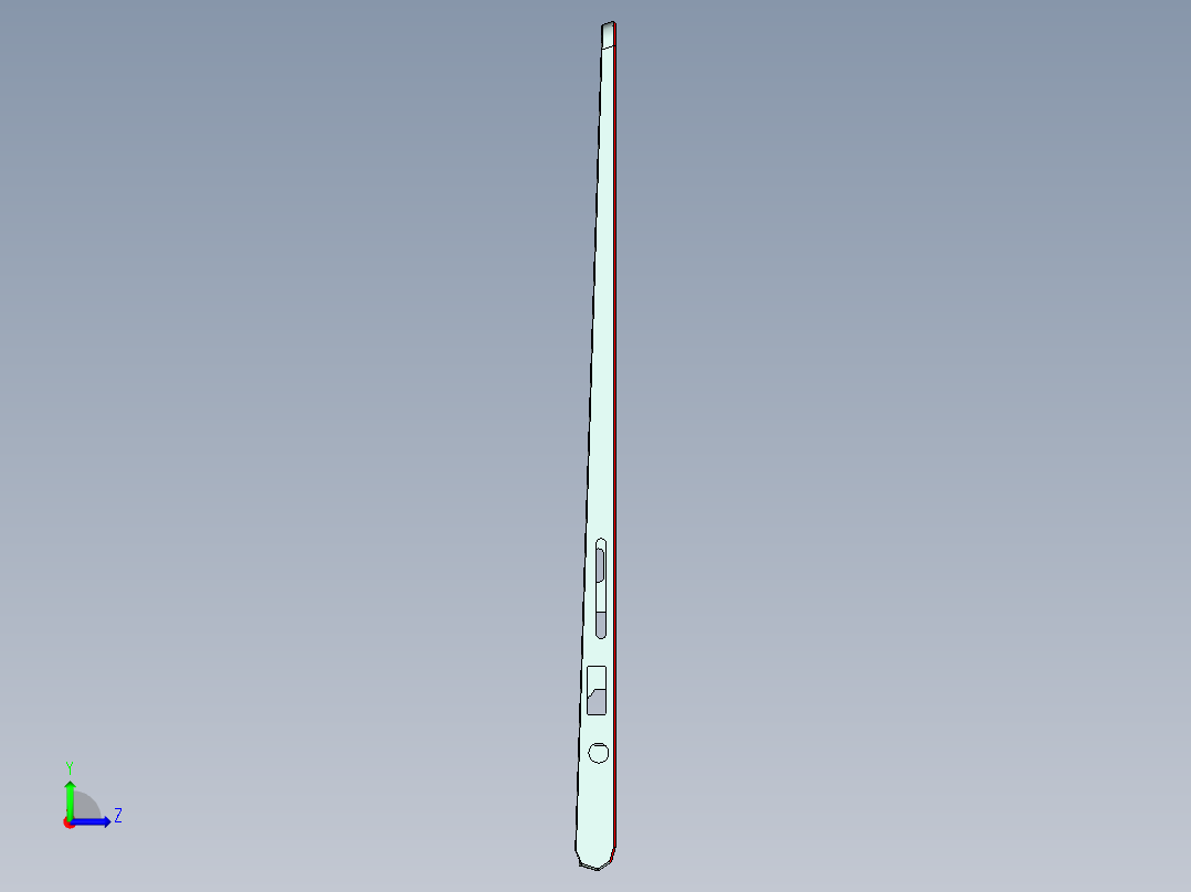 键盘外壳铣TP-高光C角加外形C角程序模型左视图