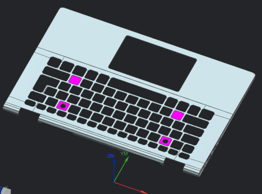 键盘外壳铣TP-高光C角加外形C角程序模型缩略图