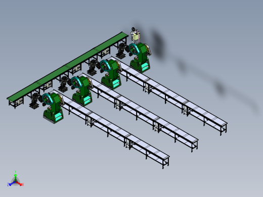小型冲床设备与机械手组合模拟