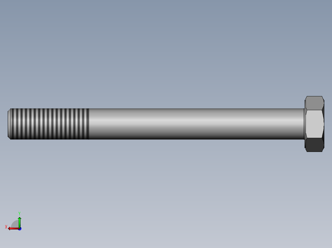 六角头螺栓C级M42×400后视图