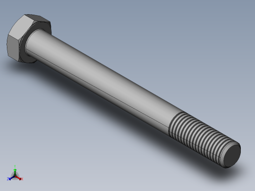 六角头螺栓C级M42×400正等轴测缩略图