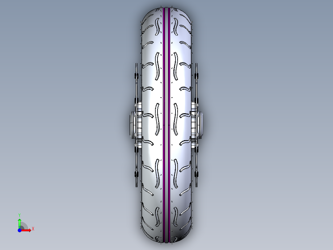 轮胎、车轮、轮毂(170)前视图