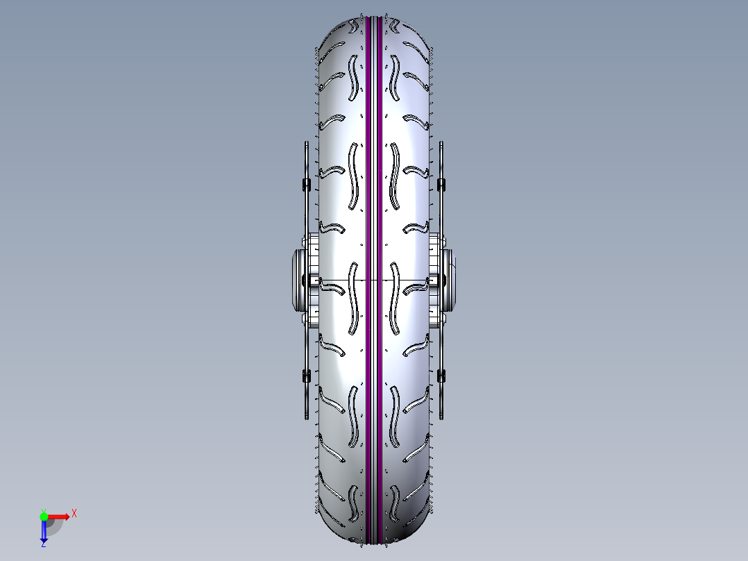 轮胎、车轮、轮毂(170)俯视图