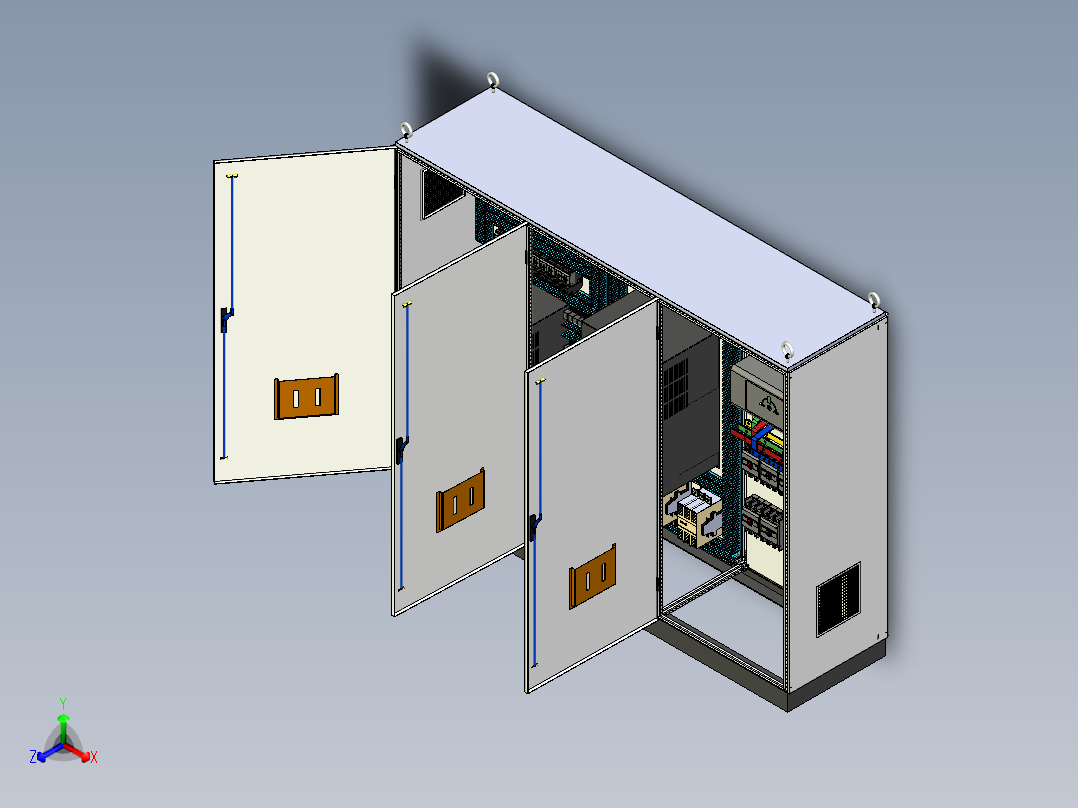 三柜组装变频器双电源控制柜