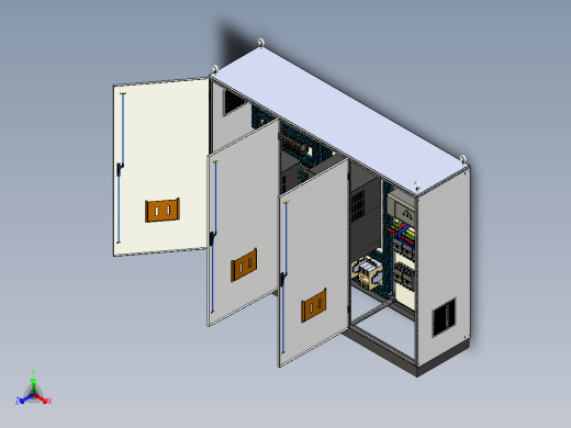 三柜组装变频器双电源控制柜