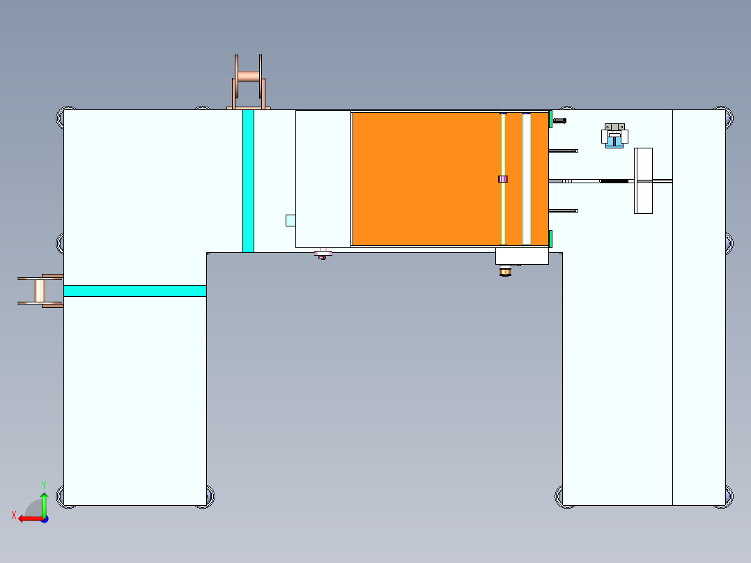 自动书本打包机设计后视图