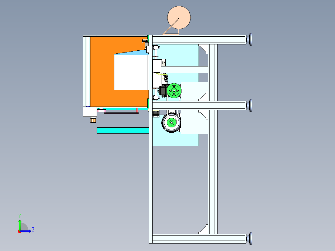自动书本打包机设计左视图