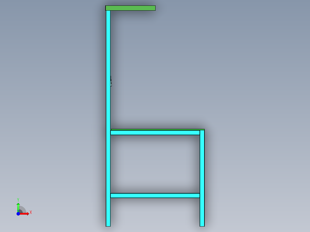 检验工作台，检验桌前视图