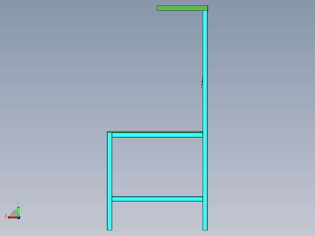 检验工作台，检验桌后视图