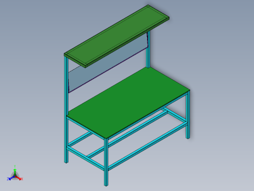 检验工作台，检验桌正等轴测缩略图